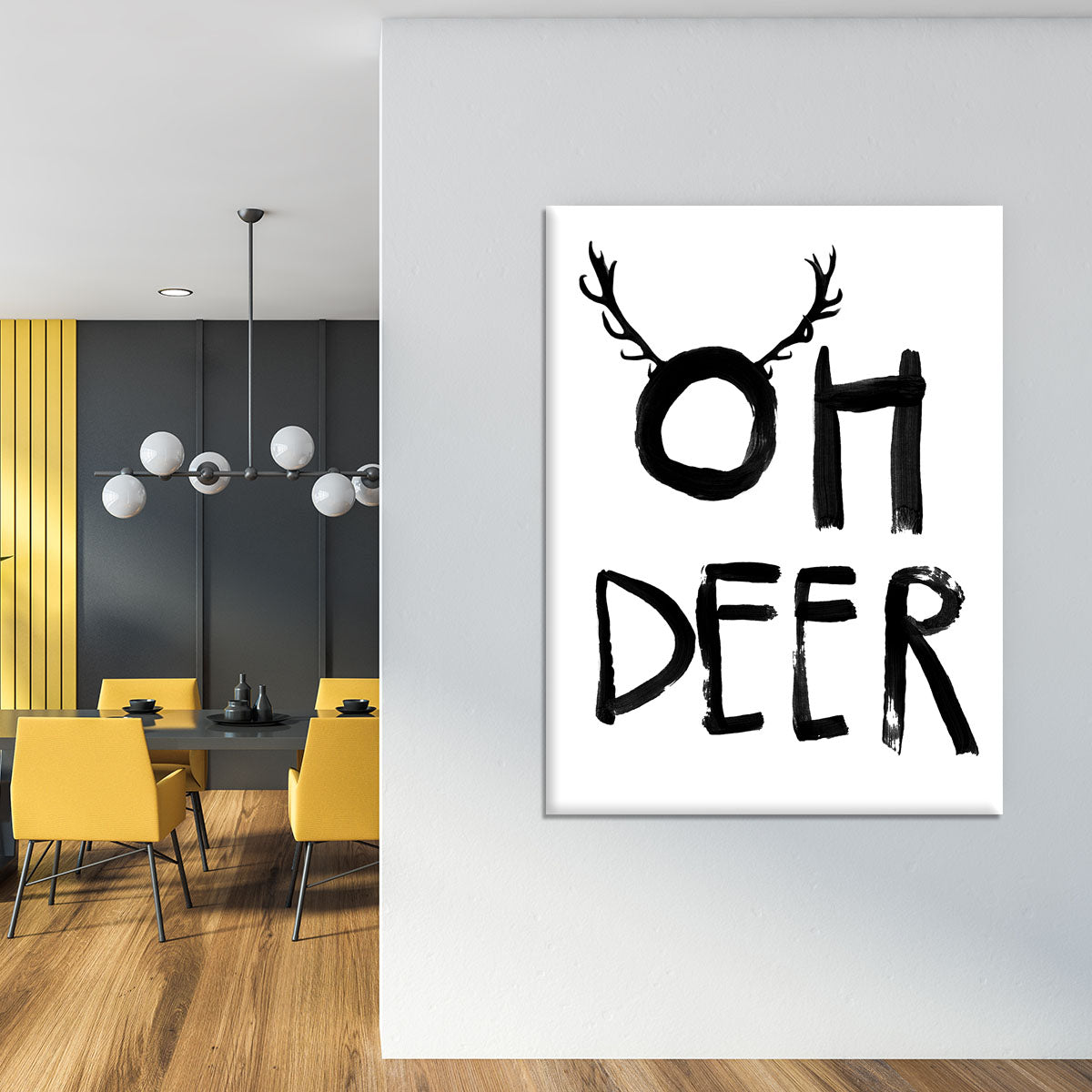 Oh Deer Canvas Print or Poster - 1x - 4