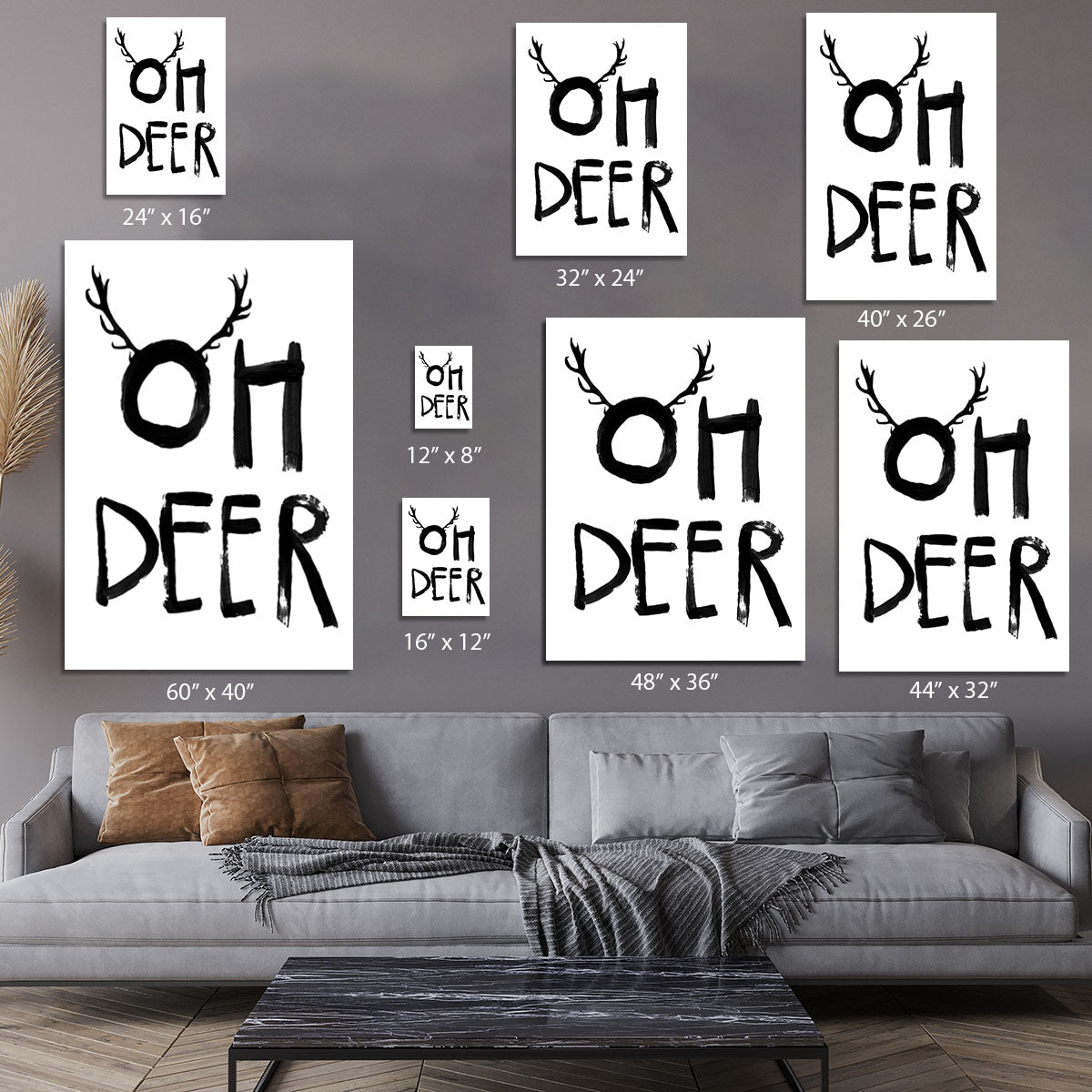 Oh Deer Canvas Print or Poster - 1x - 7