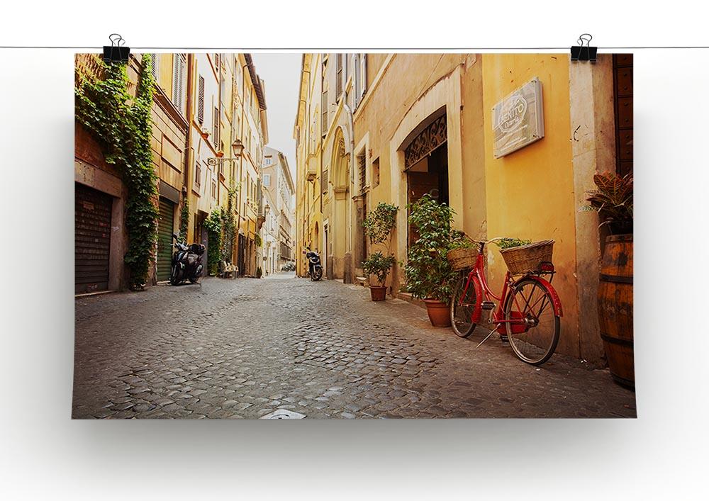 Old streets in Trastevere Poster - Unframed