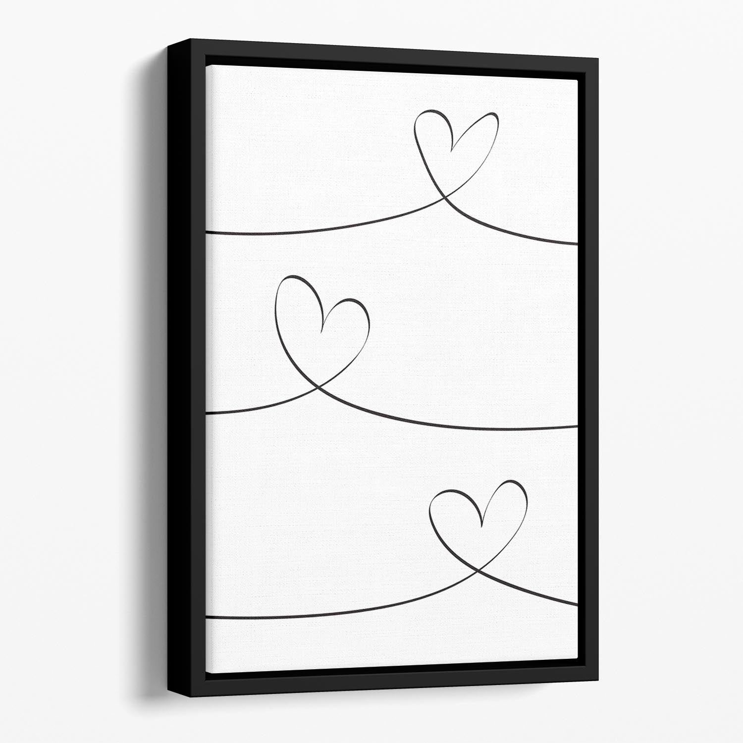 One Line Floating Framed Canvas - 1x - 1