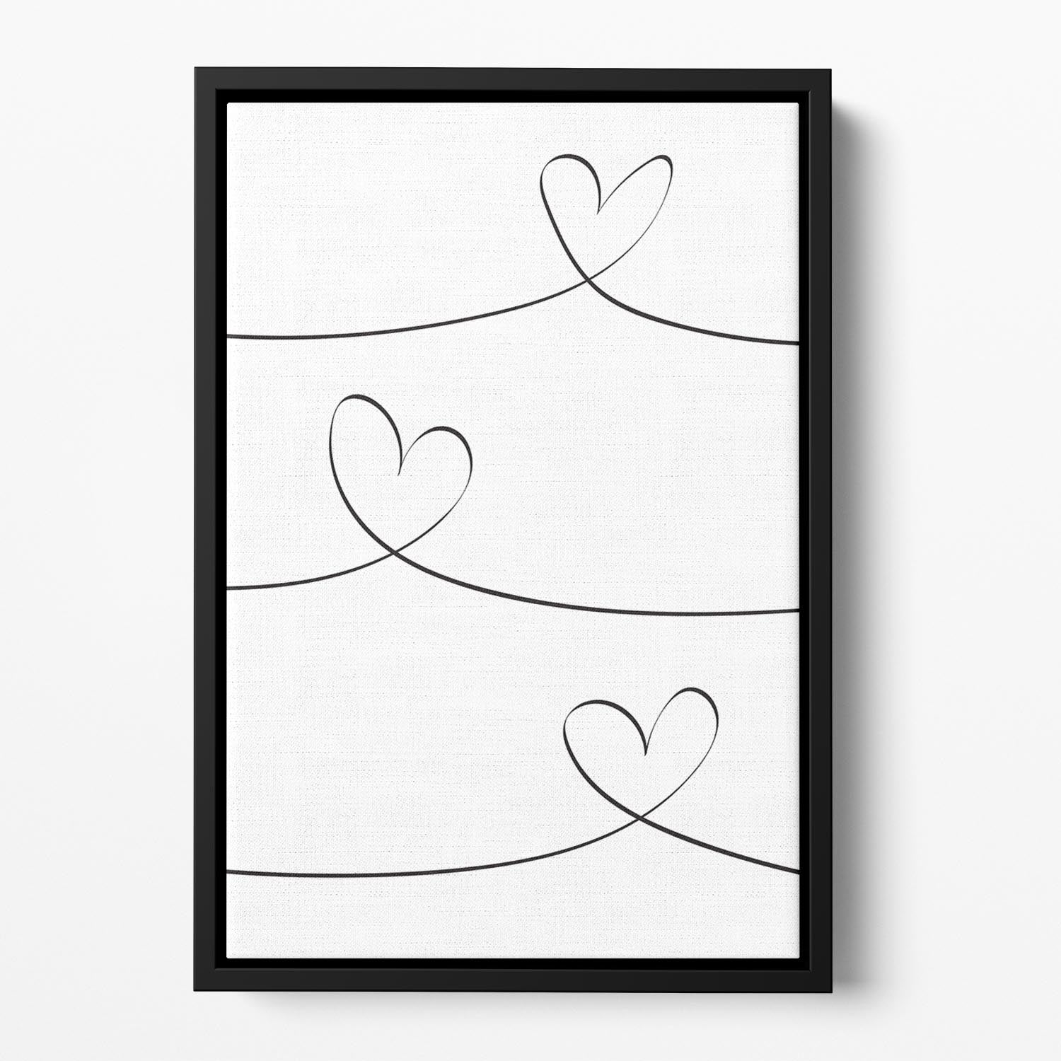 One Line Floating Framed Canvas - 1x - 2