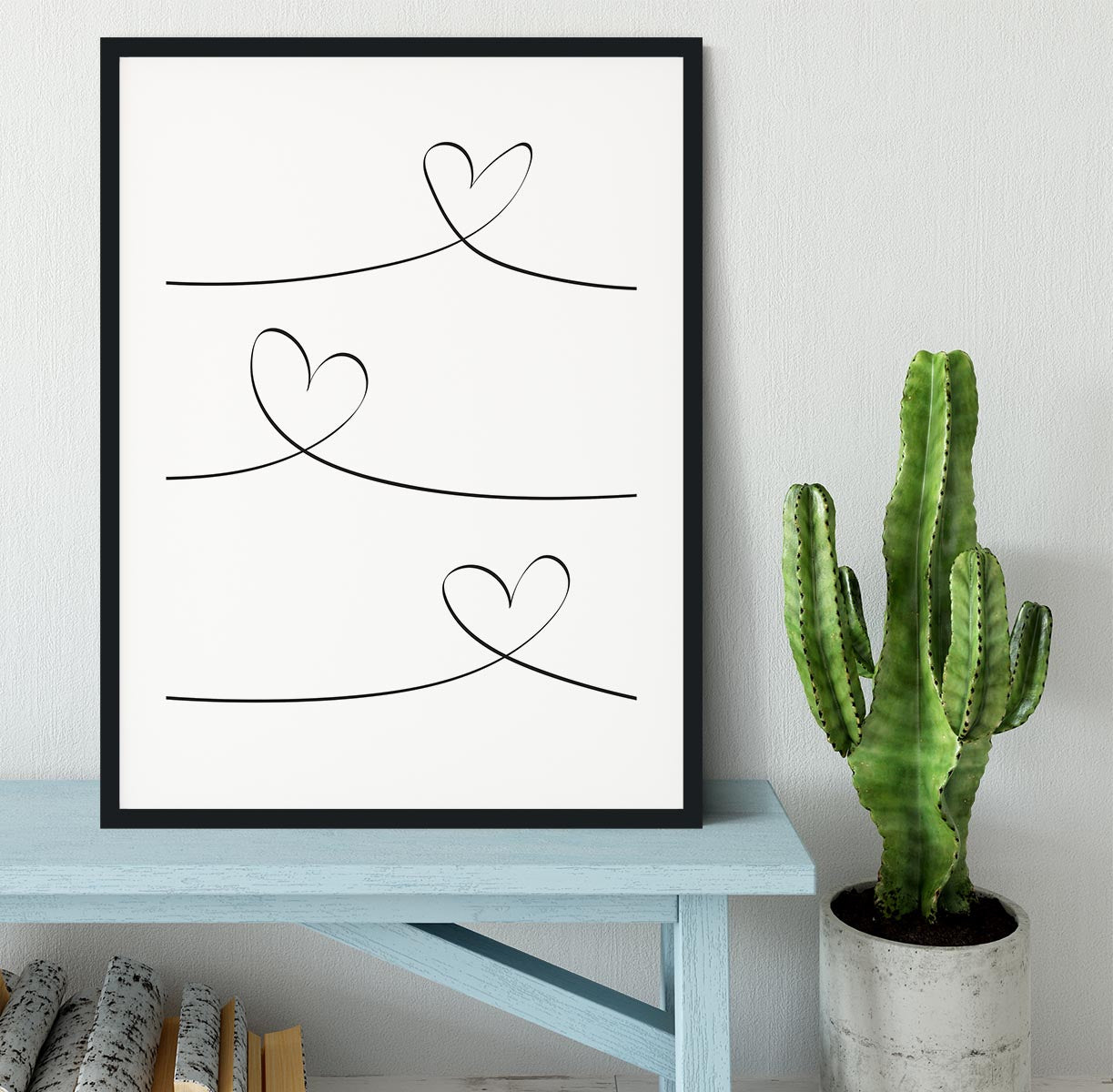 One Line Framed Print - 1x - 1