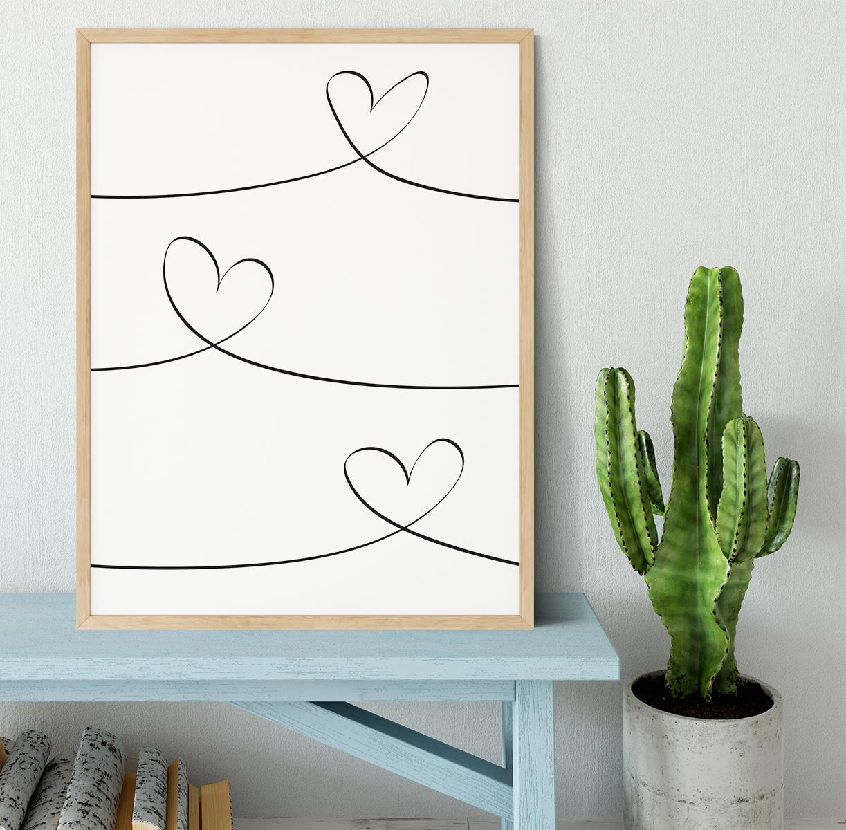 One Line Framed Print - 1x - 4