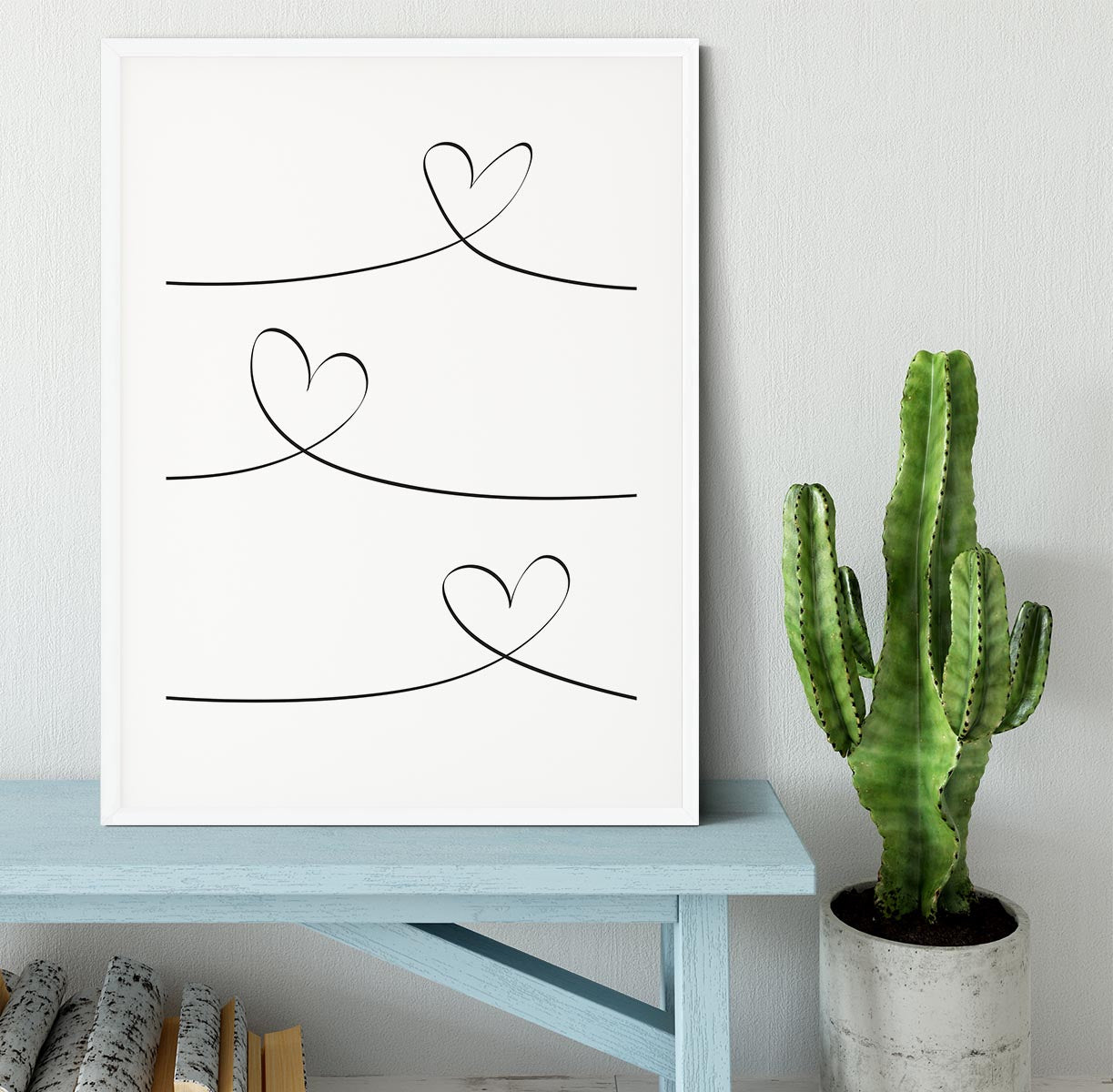 One Line Framed Print - 1x - 5