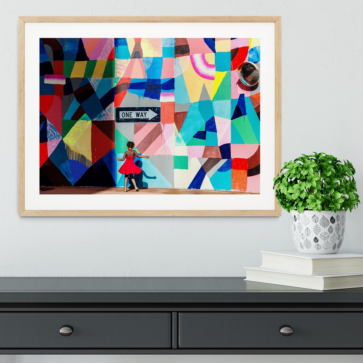 One way Framed Print - 1x - 3