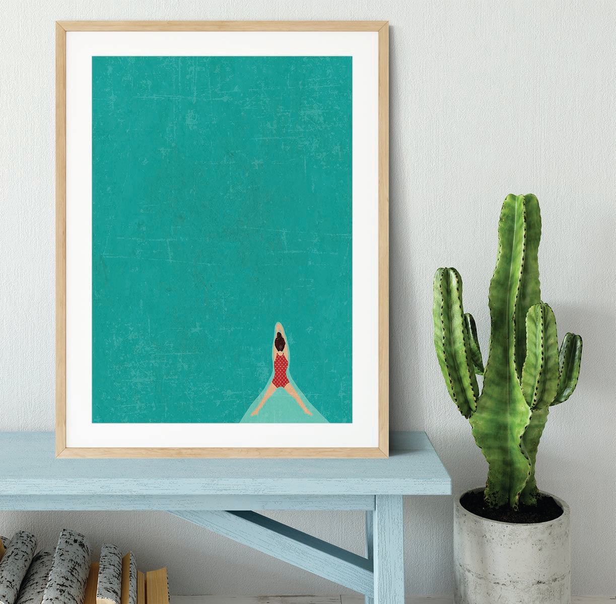 Open Water brunette Framed Print - 1x - 3