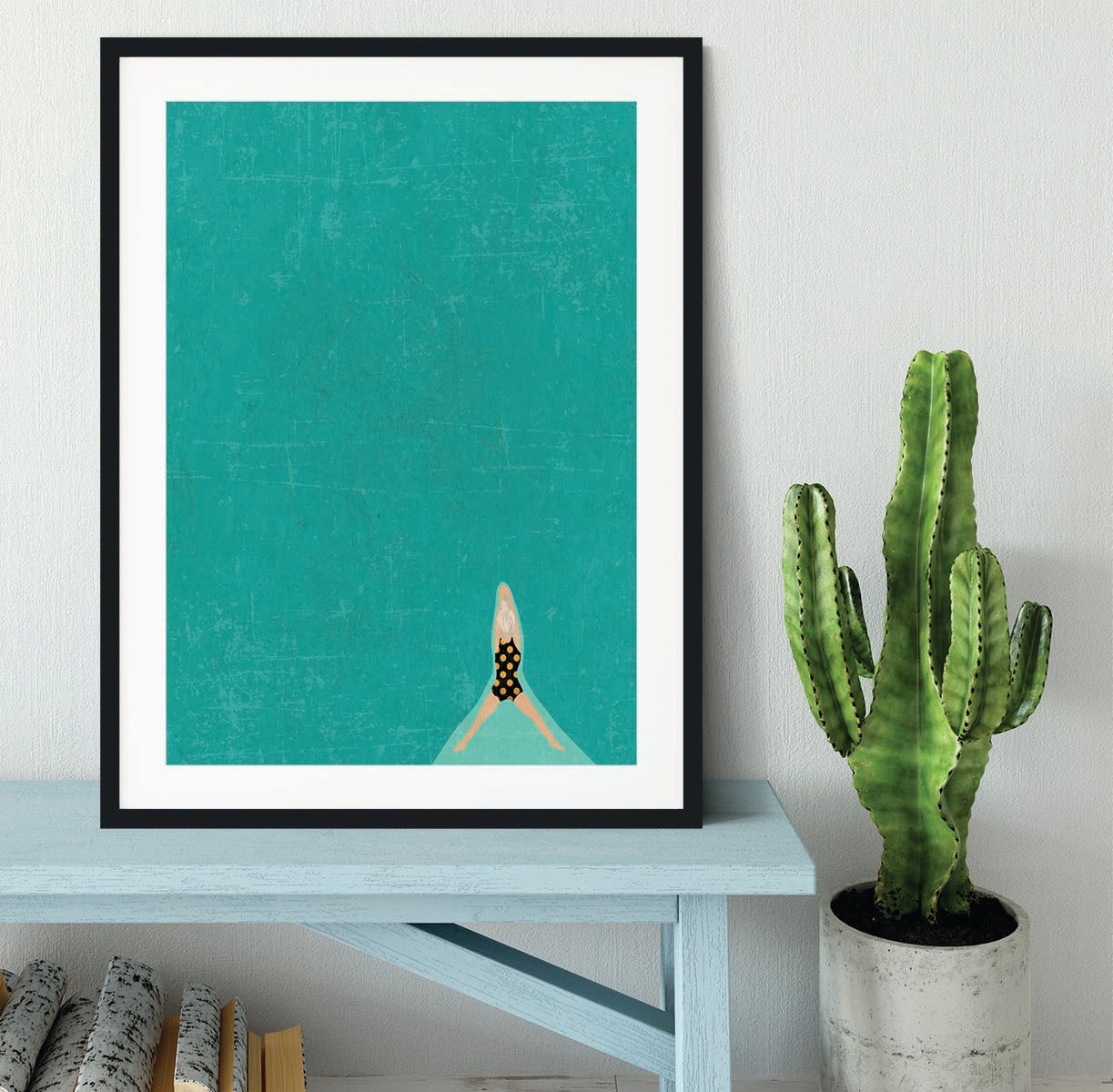 Open Water grey 2 Framed Print - 1x - 1