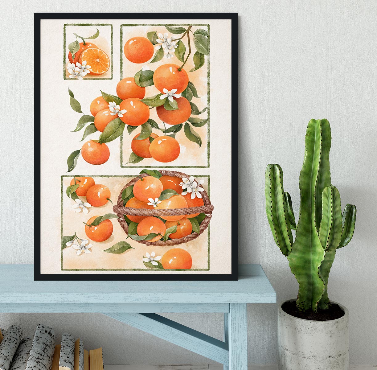 Orange Blossom Lock Framed Print - Canvas Art Rocks - 2