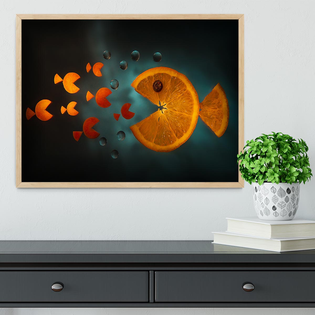 Orange fish Framed Print - 1x - 4