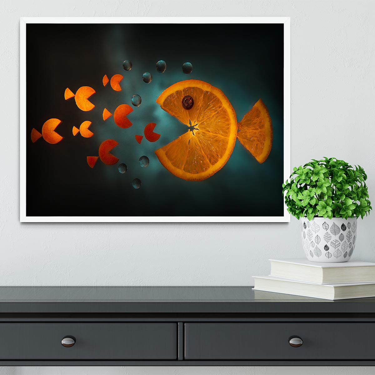 Orange fish Framed Print - 1x -6