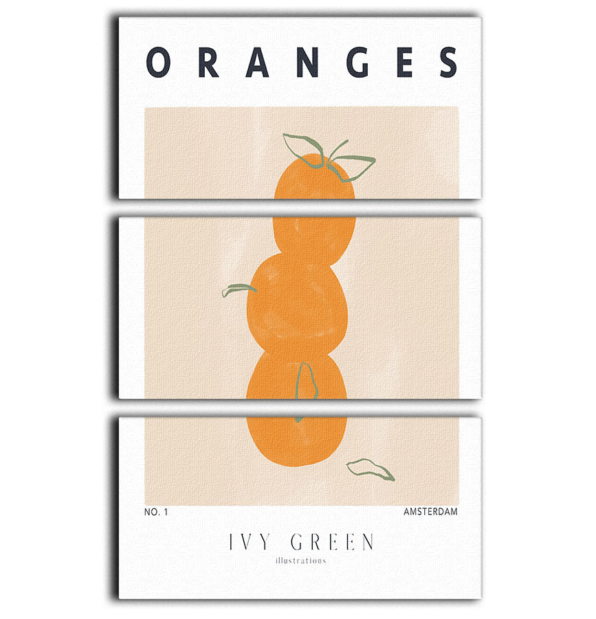 Oranges 3 Split Panel Canvas Print - Canvas Art Rocks - 1