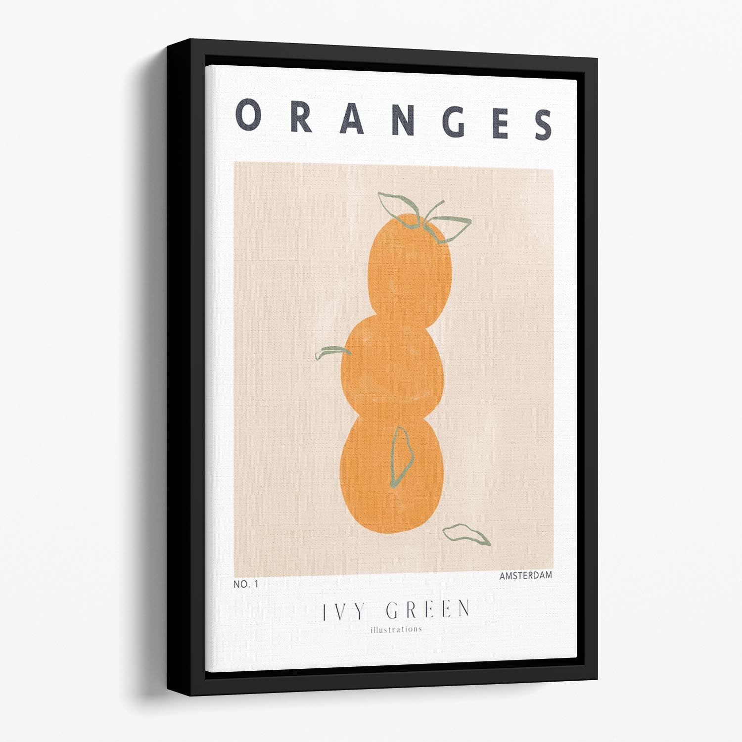 Oranges Floating Framed Canvas - Canvas Art Rocks - 1