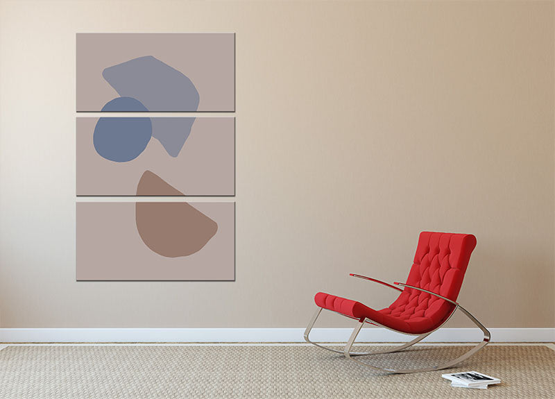 Organic Shapes 3 Split Panel Canvas Print - 1x - 2