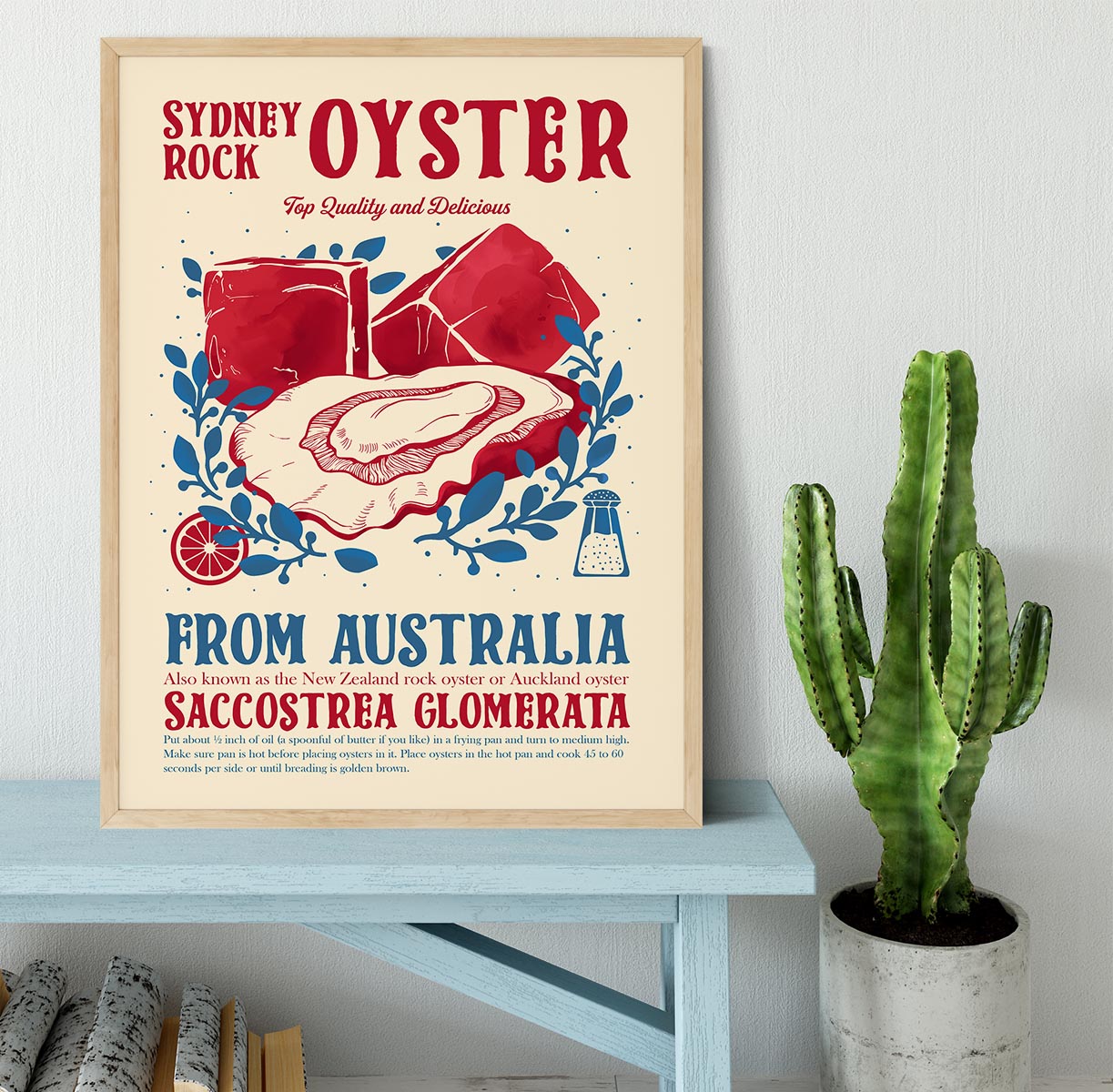 Oyster kitchen decor Framed Print - Canvas Art Rocks - 4