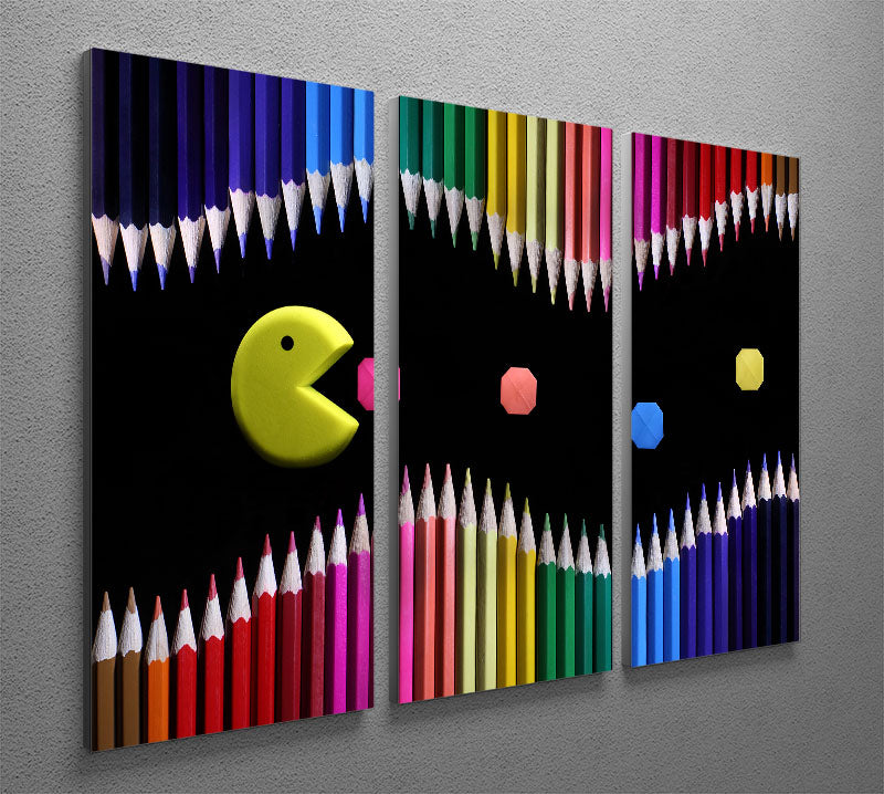 Packman 3 Split Panel Canvas Print - 1x - 2