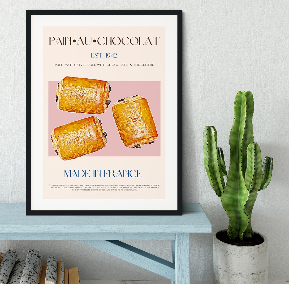 Pain Au Chocolat Print Framed Print - Canvas Art Rocks - 1