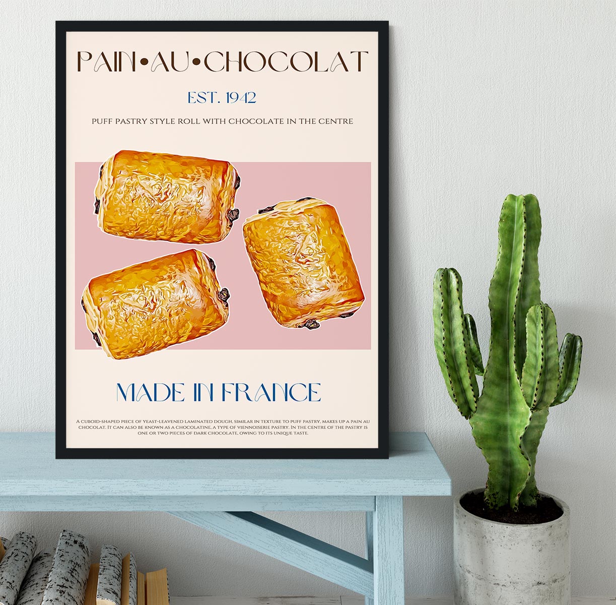 Pain Au Chocolat Print Framed Print - Canvas Art Rocks - 2