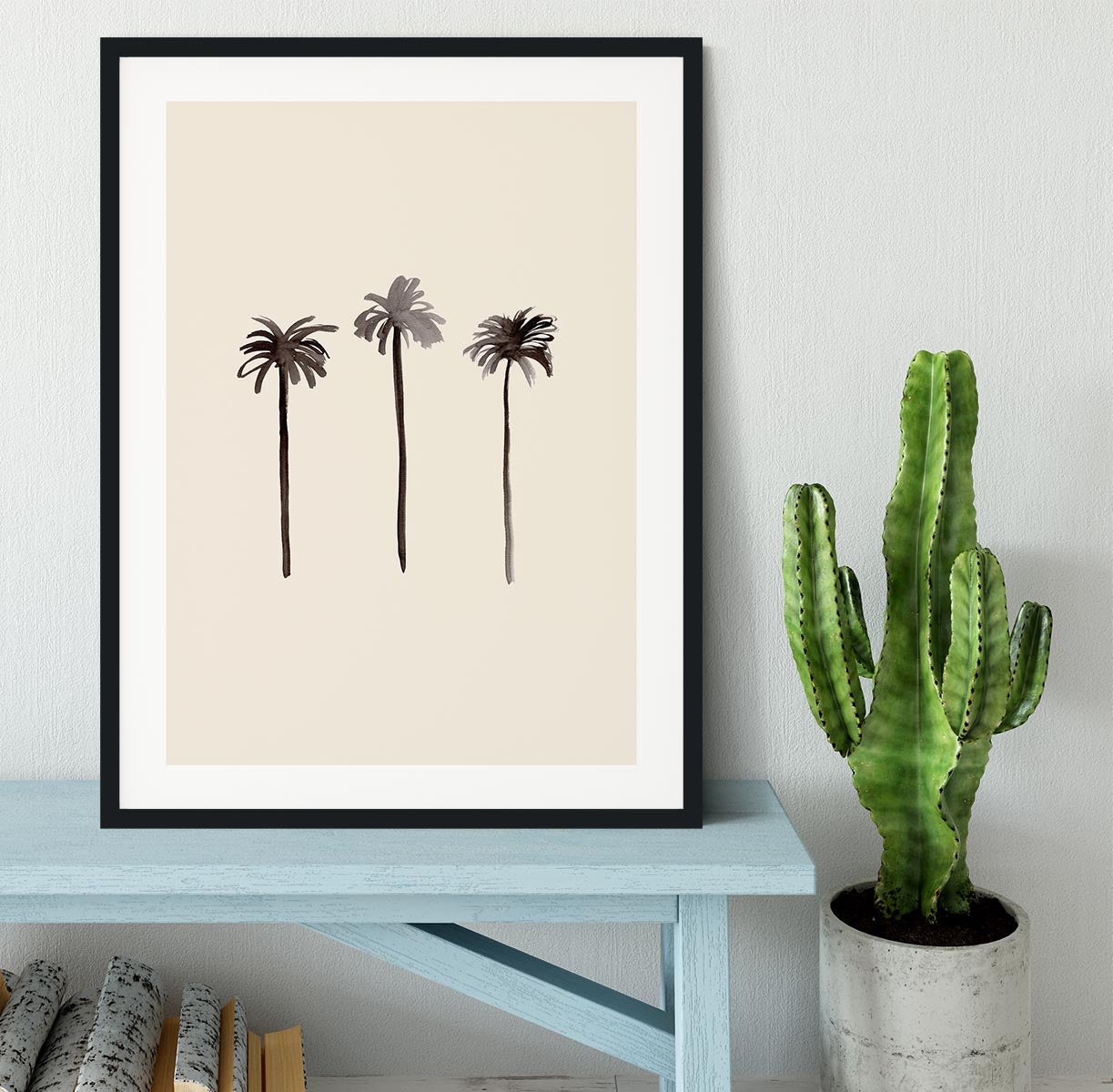 Palm Trees Ink Framed Print - 1x - 1