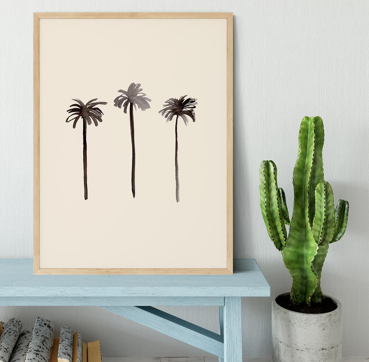 Palm Trees Ink Framed Print - 1x - 4