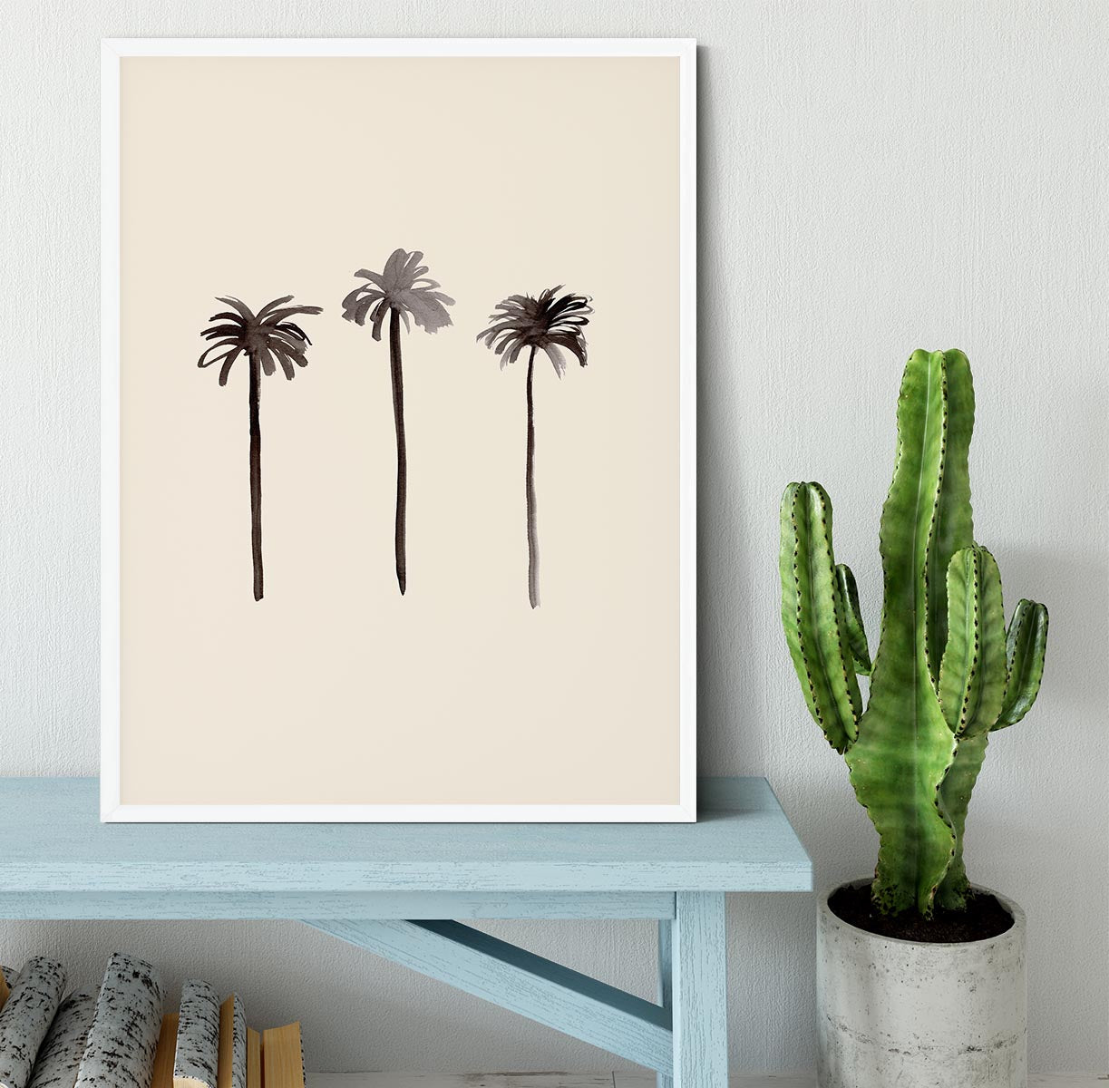 Palm Trees Ink Framed Print - 1x -6