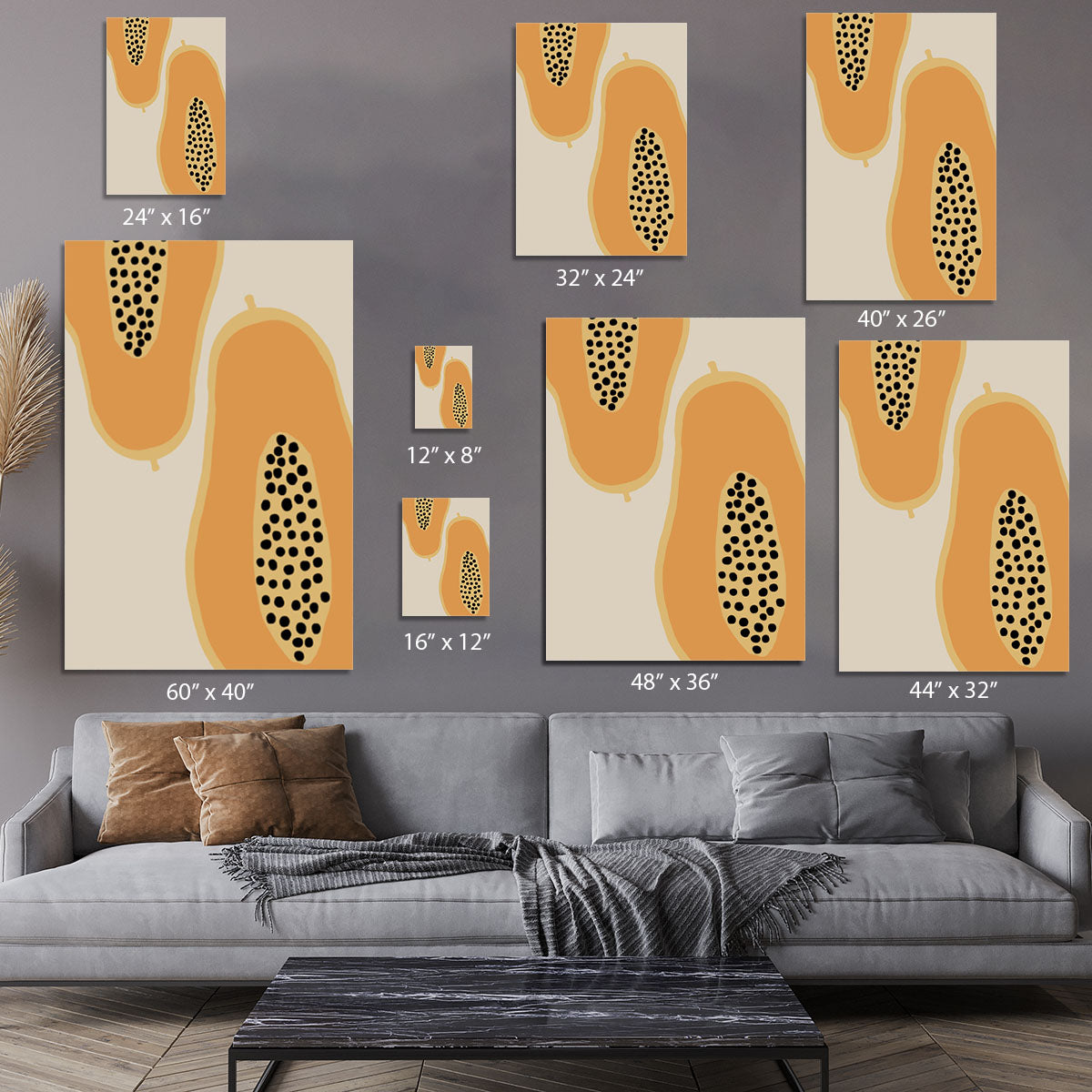 Papaya Minimalist Canvas Print or Poster - Canvas Art Rocks - 7