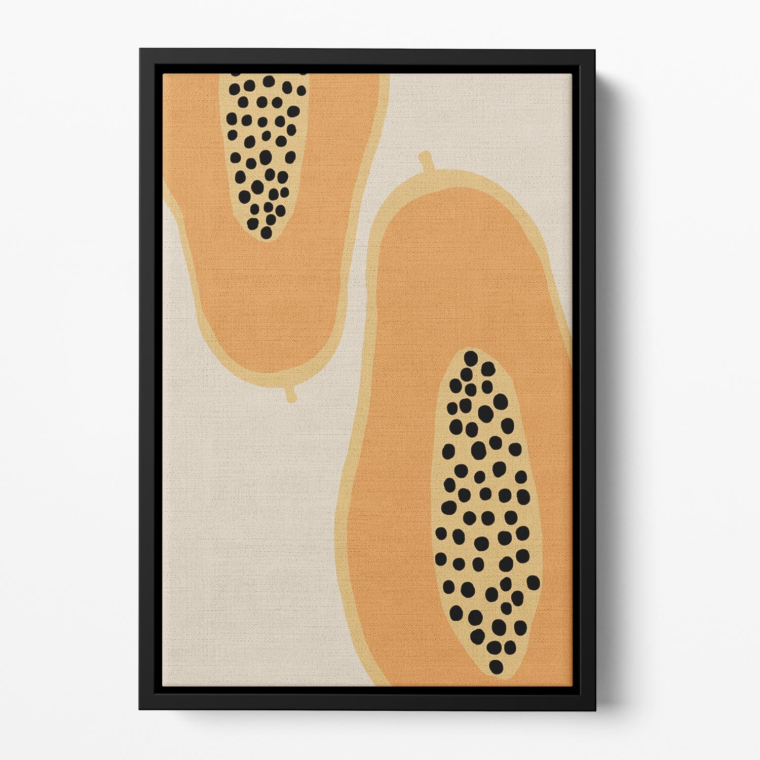 Papaya Minimalist Floating Framed Canvas - Canvas Art Rocks - 2