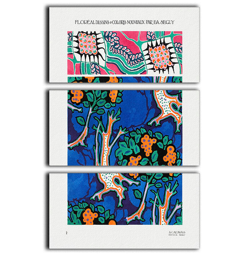 Pattern 02 3 Split Panel Canvas Print - Canvas Art Rocks - 1