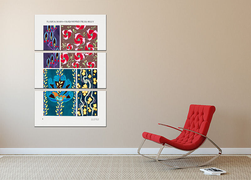 Pattern 03 3 Split Panel Canvas Print - Canvas Art Rocks - 2