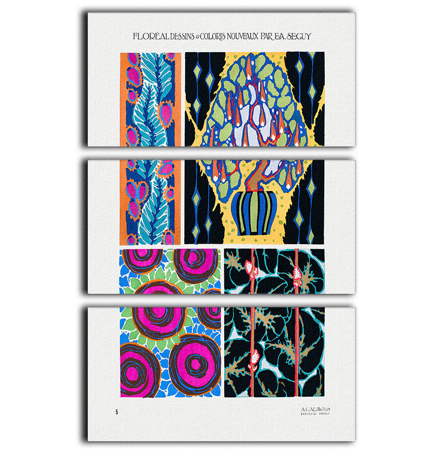 Pattern 05 3 Split Panel Canvas Print - Canvas Art Rocks - 1