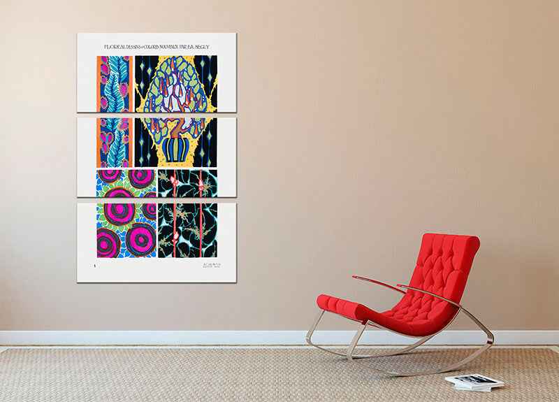 Pattern 05 3 Split Panel Canvas Print - Canvas Art Rocks - 2