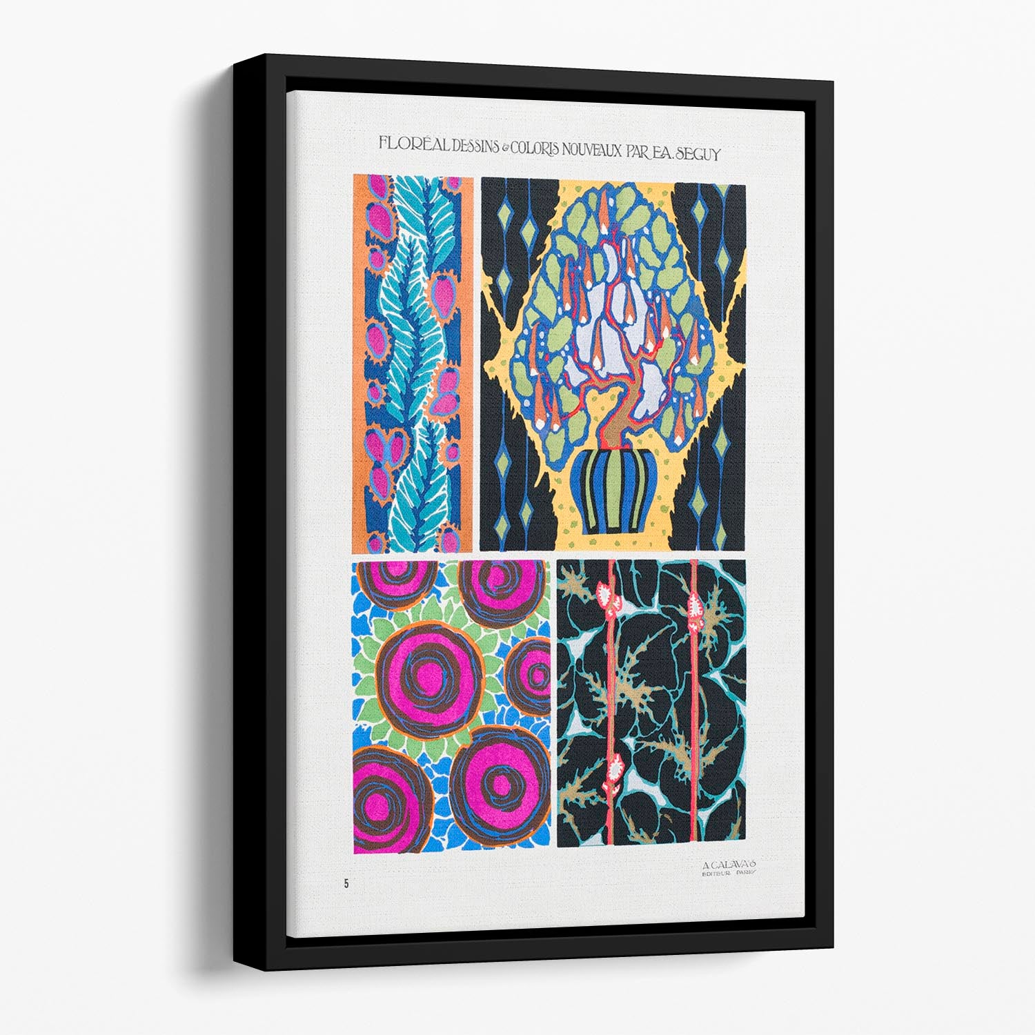 Pattern 05 Floating Framed Canvas - Canvas Art Rocks - 1