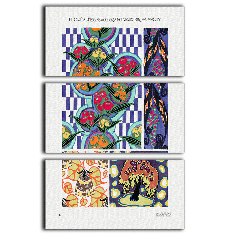 Pattern 13 3 Split Panel Canvas Print - Canvas Art Rocks - 1