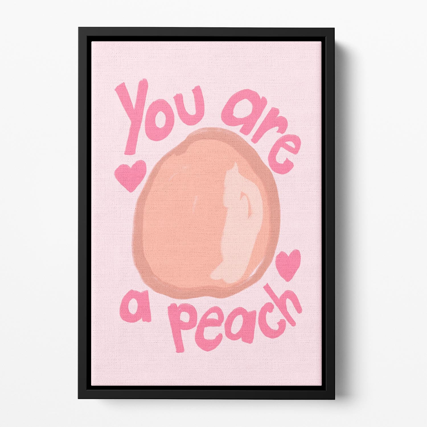 Peach Floating Framed Canvas - Canvas Art Rocks - 2