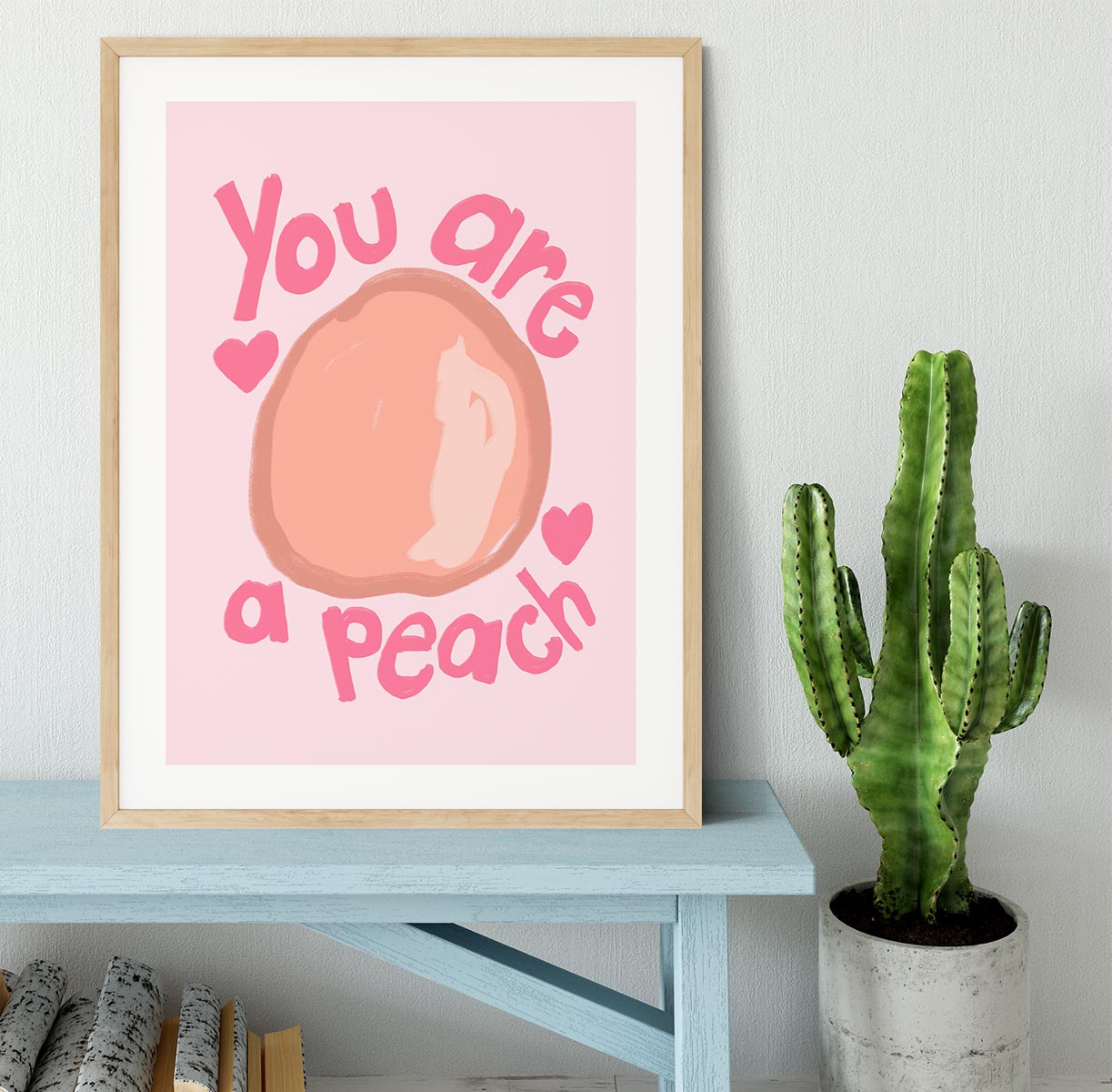 Peach Framed Print - Canvas Art Rocks - 3