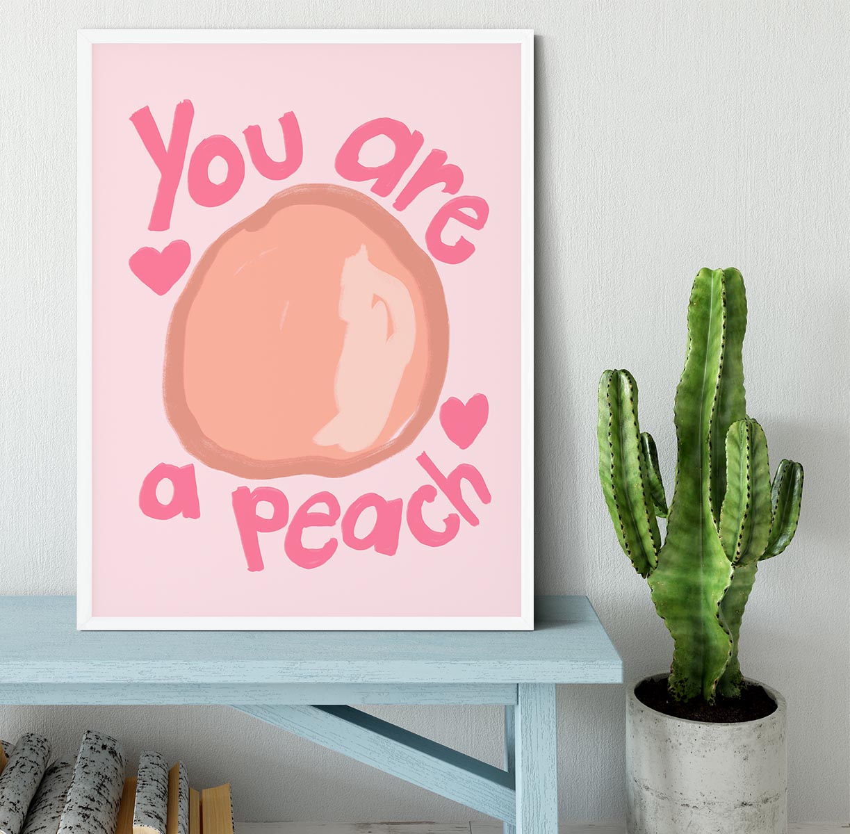 Peach Framed Print - Canvas Art Rocks -6