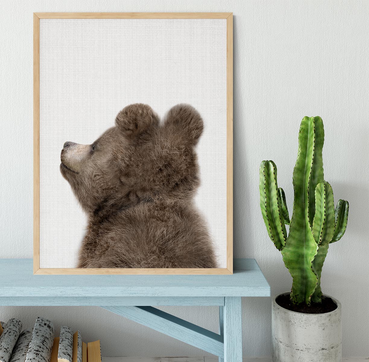 Peekaboo Baby Bear Back Framed Print - 1x - 4