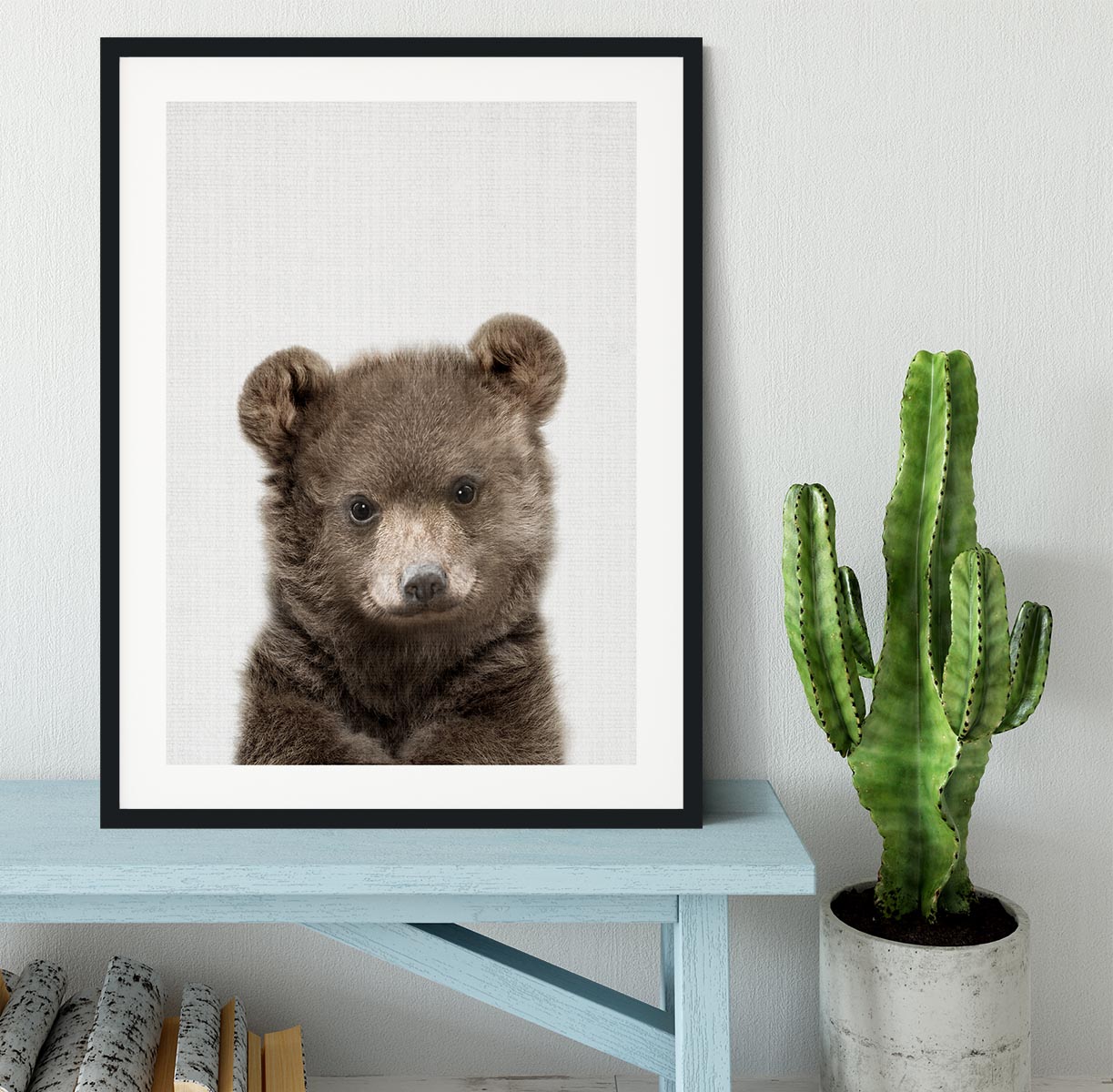 Peekaboo Baby Bear Framed Print - 1x - 1