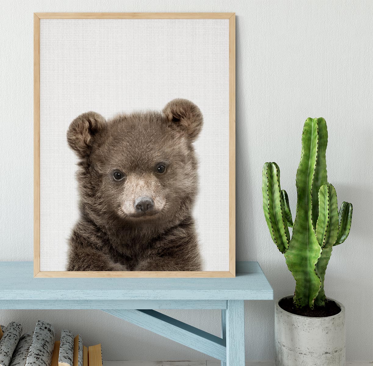 Peekaboo Baby Bear Framed Print - 1x - 4