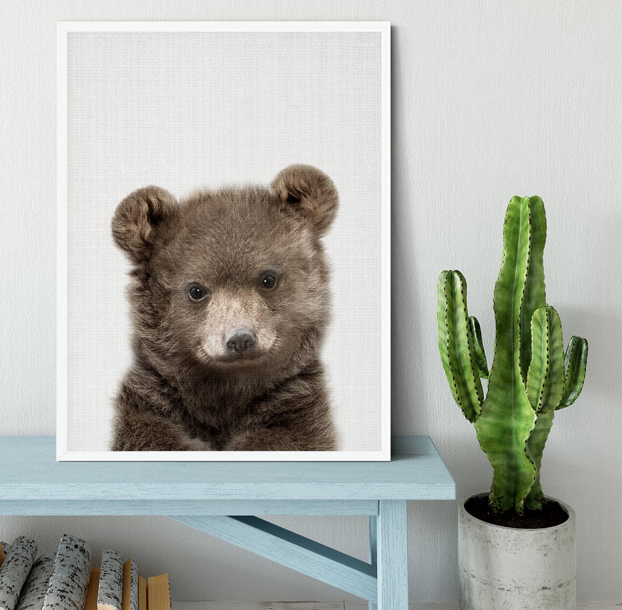 Peekaboo Baby Bear Framed Print - 1x -6