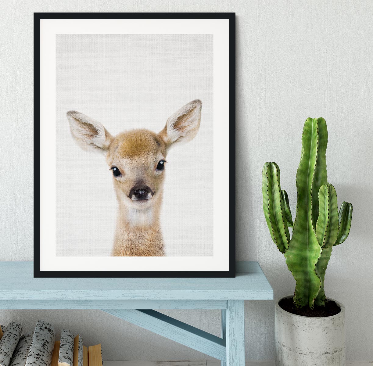 Peekaboo Baby Deer Framed Print - 1x - 1