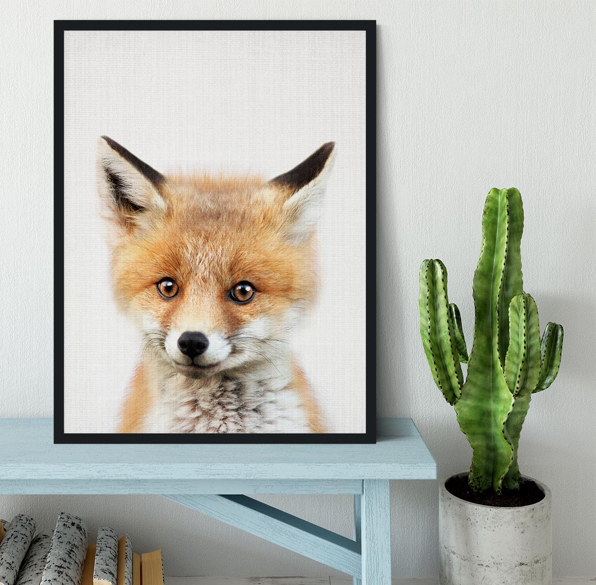 Peekaboo Baby Fox Framed Print - 1x - 2