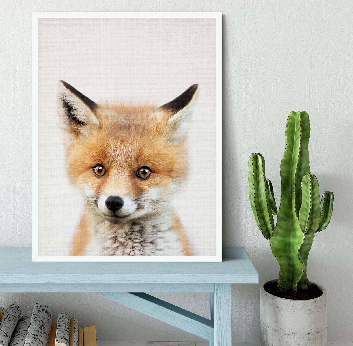 Peekaboo Baby Fox Framed Print - 1x -6