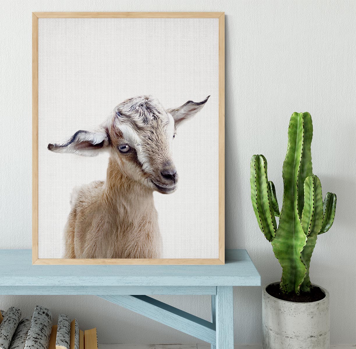 Peekaboo Baby Goat Framed Print - 1x - 4