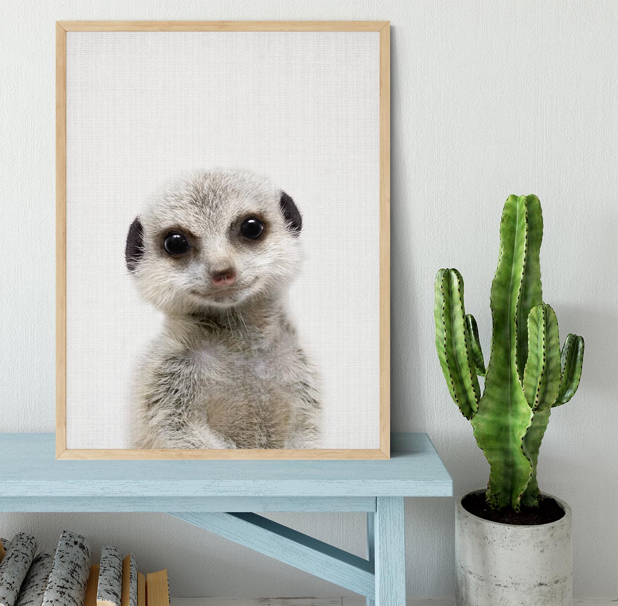 Peekaboo Baby Meerkat Framed Print - 1x - 4