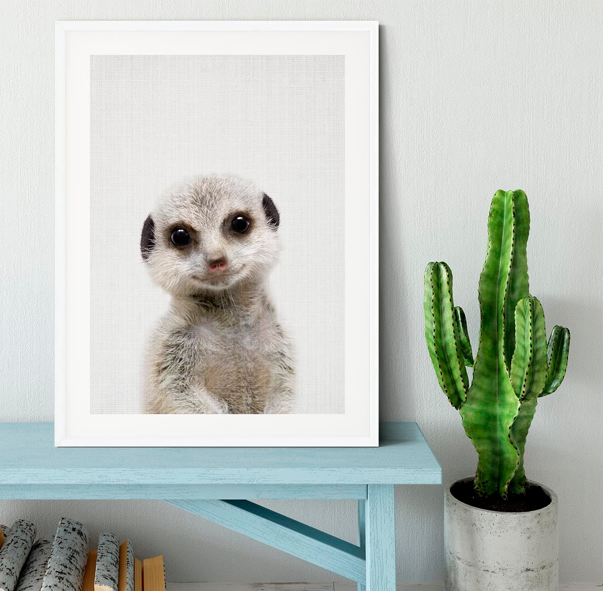 Peekaboo Baby Meerkat Framed Print - 1x - 5