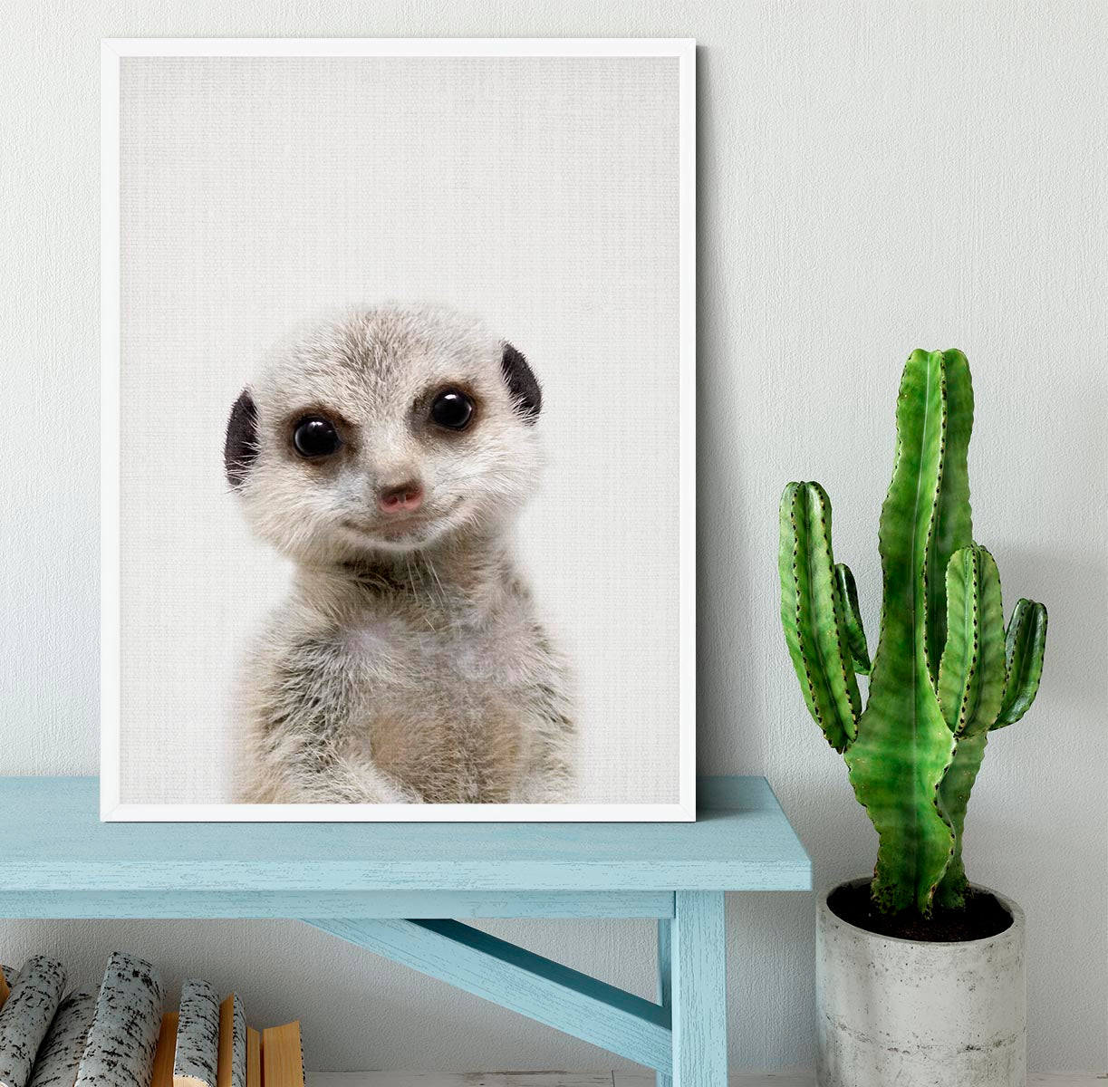 Peekaboo Baby Meerkat Framed Print - 1x -6