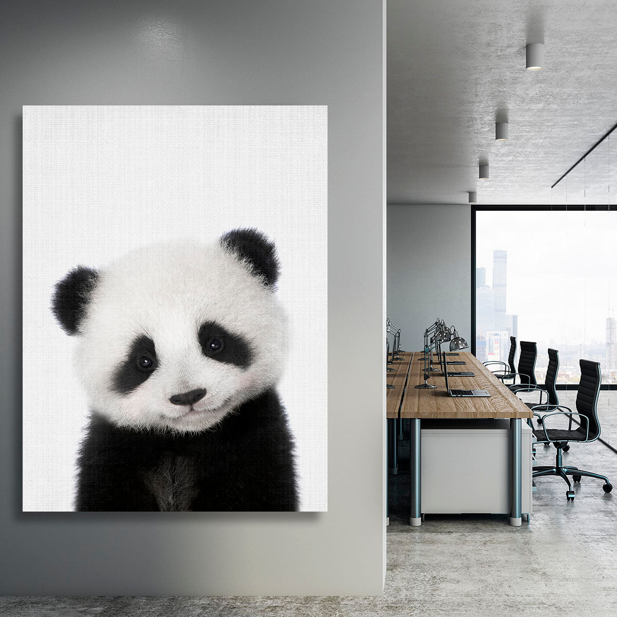 Peekaboo Baby Panda Canvas Print or Poster - 1x - 3