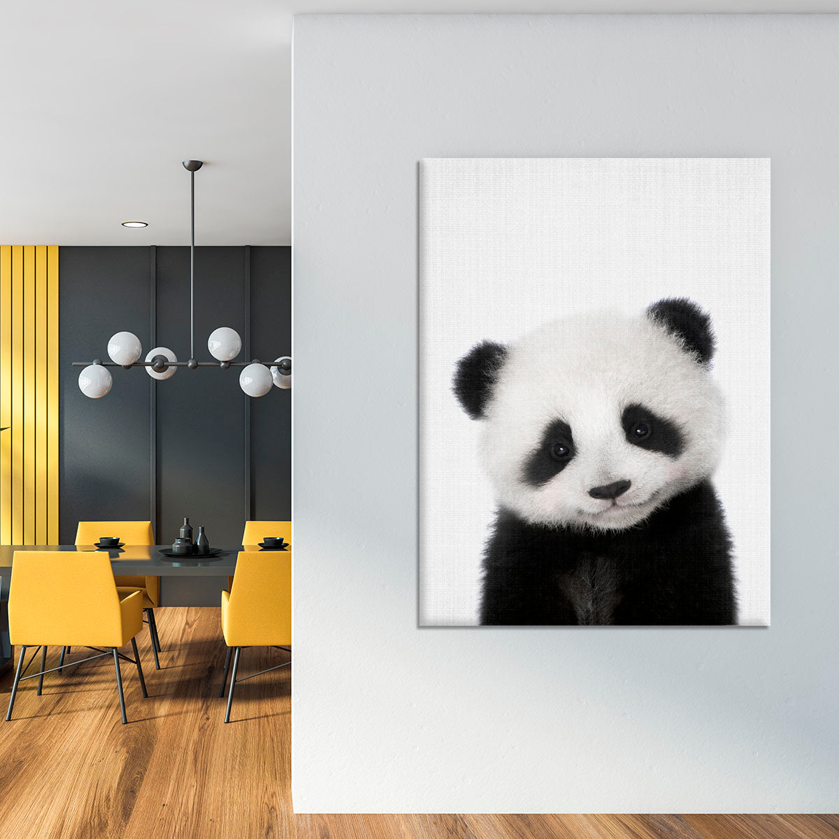 Peekaboo Baby Panda Canvas Print or Poster - 1x - 4