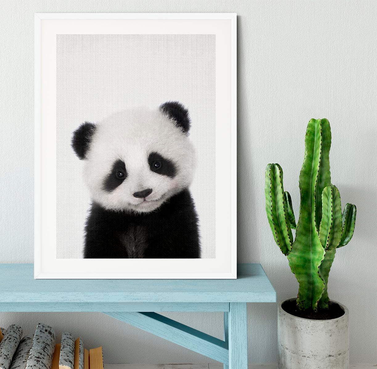 Peekaboo Baby Panda Framed Print - 1x - 5