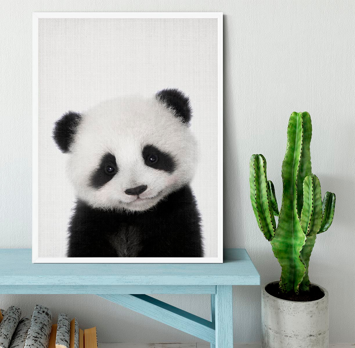 Peekaboo Baby Panda Framed Print - 1x -6